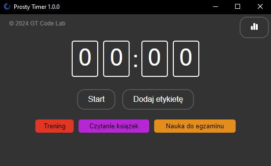 Prosty Timer app screenshot